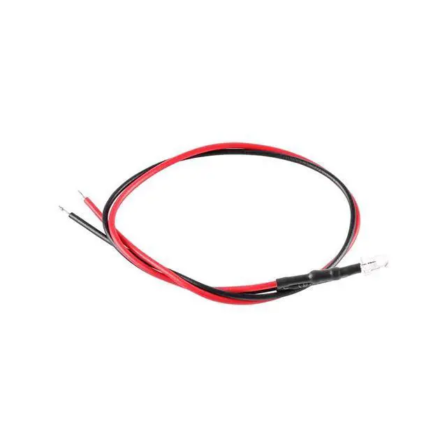 Alt view image 5 of 5 - 5mm 12 Volt LED Lights Emitting Diodes with Wire, LED 5-12V,0.1W, Mini LED Lights for Crafts, Toy Cars,12V Mini Single Led White 50PCS