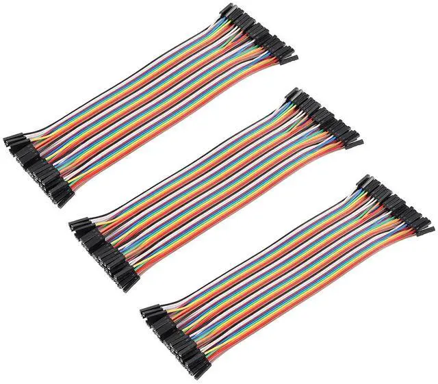 Main image of 120Pcs Multicolored 1.4mm Dupont Female to Female Breadboard Wire Adapter Cable, 40P 21CM, Compatible with Breadboard, PC Motherboard, PCB Project