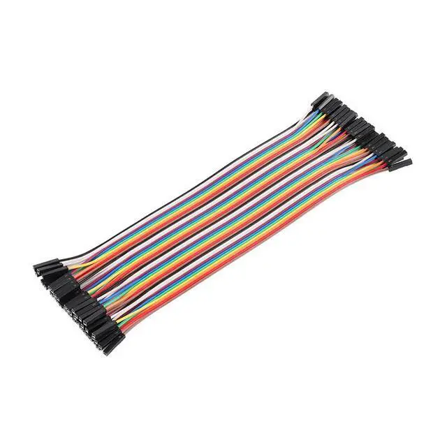 Alt view image 2 of 6 - 120Pcs Multicolored 1.4mm Dupont Female to Female Breadboard Wire Adapter Cable, 40P 21CM, Compatible with Breadboard, PC Motherboard, PCB Project