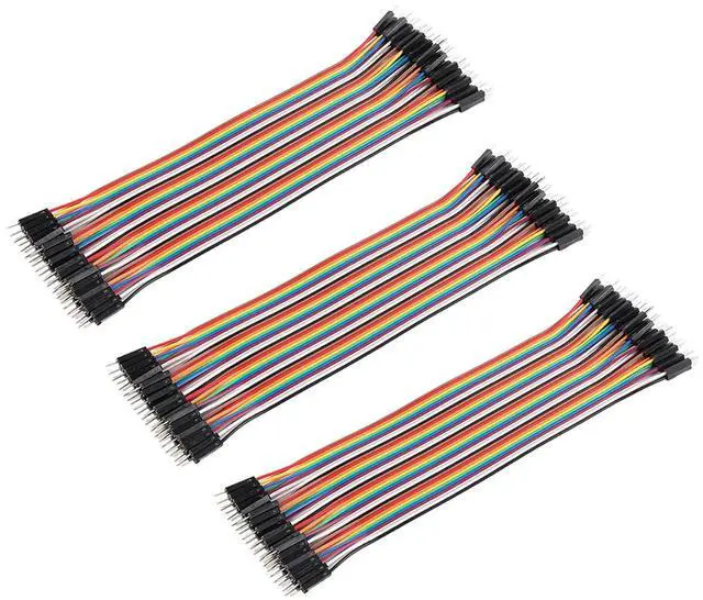 Main image of 120Pcs Male to Male Dupont Cable Line 40P 21CM Dupont Color Cable Breadboard Wire Adapter Cable 20CM