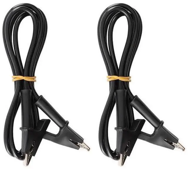 Main image of Alligator Clips Wires Test Leads, Dual Ended Crocodile Wire Jumper Cables Heavy Duty Wire for Electrical Testing,1m Black 1500V 10A 2PCS