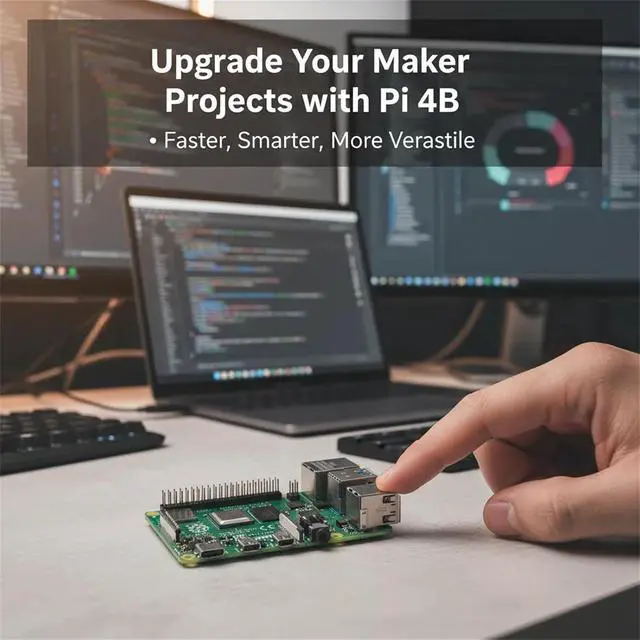 Alt view image 6 of 6 - Raspberry Pi 4 Model B 4GB Development Board 1.5GHz Bluetooth 5.0 WiFi Multifunctional Universal Development Board Learning Board for Python Linux Programming