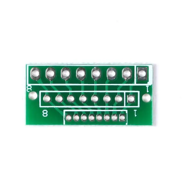Alt view image 2 of 5 - 10Pcs Interface board 1.27MM 2.0MM 2.54MM Adapter Board for Wireless Module Transfer Spacing 8 Pins 3 Rows 24 Holes