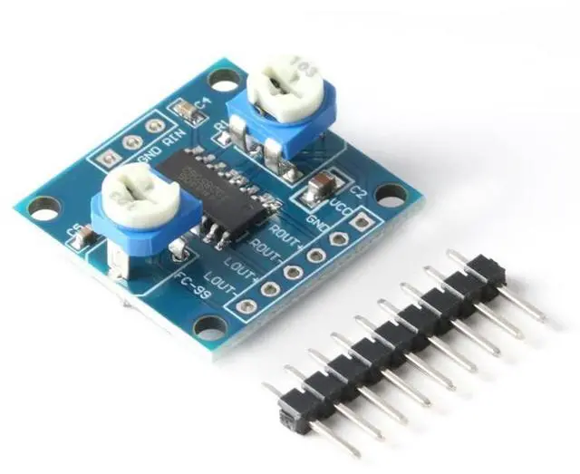 Alt view image 2 of 6 - 5Pcs PAM8406 5Wx2 Digital Amplifier Module Board 5W+5W Dual-Channel 2.5V-5V PAM8406 Stereo Audio Module Noise-Free Class D Power Amplifier Module with Volume Potentiometer