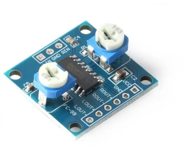 Alt view image 5 of 6 - 5Pcs PAM8406 5Wx2 Digital Amplifier Module Board 5W+5W Dual-Channel 2.5V-5V PAM8406 Stereo Audio Module Noise-Free Class D Power Amplifier Module with Volume Potentiometer
