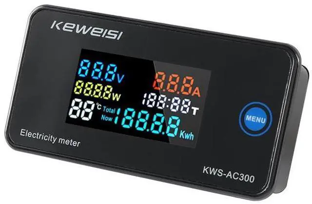 Alt view image 3 of 5 - AC Voltage Current Meter, Switching Transformer Voltage Monitor Tester 0-100A AC50-300V Voltage Current Power Electric Energy Electrical Multi Tester LCD Digital Display KWH Reader