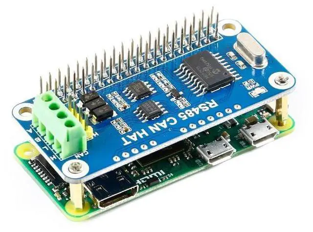 Alt view image 4 of 5 - RS485 CAN HAT Raspberry Pi 4B/3B+/Zero W RS485 CAN UART RS485 Communication PCB MCP2515 Controller SPI interface Transceiver SN65HVD230