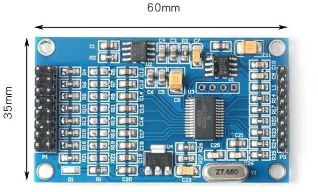 Alt view image 5 of 5 - ADS1256 24bit 8 Channel Analog Digital Converter Module ADC Analog to Digital Signal Converters high Precision Acquisition Data Module Board AD Digital Analog Module