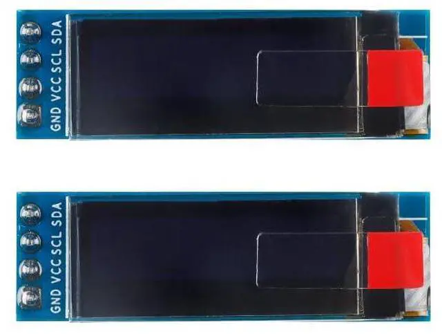 Main image of 0.91 Inch OLED Display Module I2C IIC Display 12832 128X32 SSD1306 Blue DC3.3V OLED Screen for Arduino 2PCS