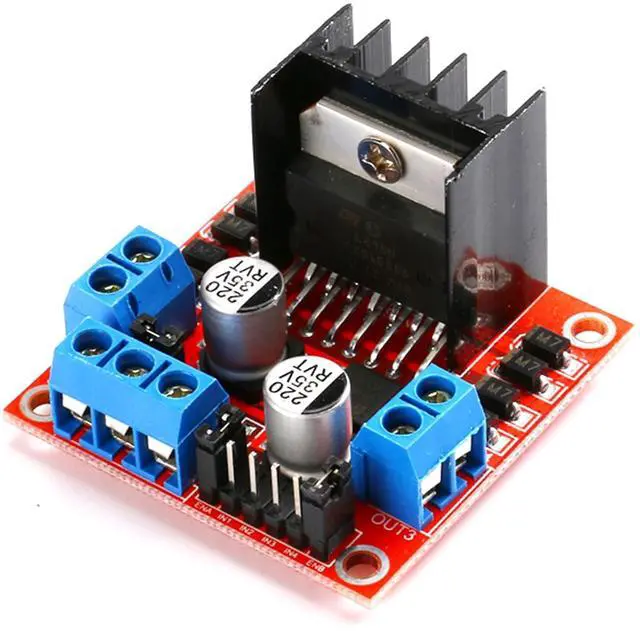 Main image of 4 Pack L298N Motor Driver Module, Dual Bridge DC Stepper Motor Controller, 2A Current 5V-35V Voltage 78M05 Regulator