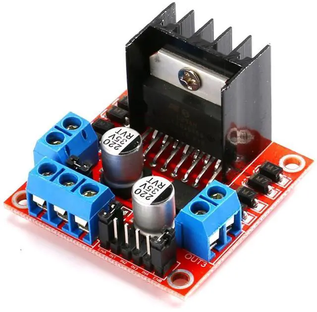 Alt view image 3 of 6 - 4 Pack L298N Motor Driver Module, Dual Bridge DC Stepper Motor Controller, 2A Current 5V-35V Voltage 78M05 Regulator