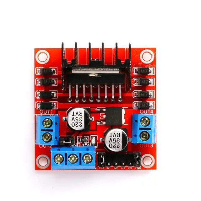 Alt view image 4 of 6 - 4 Pack L298N Motor Driver Module, Dual Bridge DC Stepper Motor Controller, 2A Current 5V-35V Voltage 78M05 Regulator