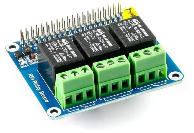 Main image of Raspberry Pi Relay Module HAT Expansion Board Three Channel (3-CH) Power Relay Module for Raspberry Pi 4B/3B+/3B/2B/A+/B+ for Smart Home