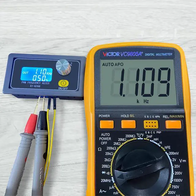 Alt view image 6 of 7 - Signal Generator XY-KPWM 1-Channel PWM Generator 1Hz-150kHz Dual Mode PWM Pulse Frequency Square Wave Signal Generator Module LCD Display 3.3-30V 5-30mA Pulse Frequency Generator with Shell