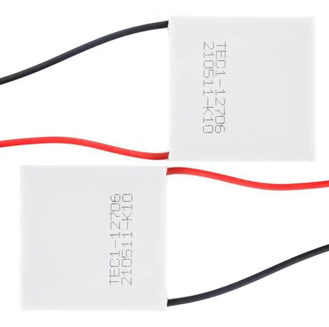 Main image of 2 Pack TEC1-12706 Semiconductor Refrigeration Tablets 12V 6A TEC1-12706 Heatsink Thermoelectric Cooler Cooling Peltier Plate Module 40x40mm