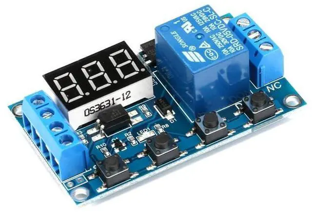 Main image of DC 6-30V Timer Delay Triggered Relay Module 1 Channel Way 5V Multifunction Switch Control Relay Cycle Timer Digit LED Display Micro USB