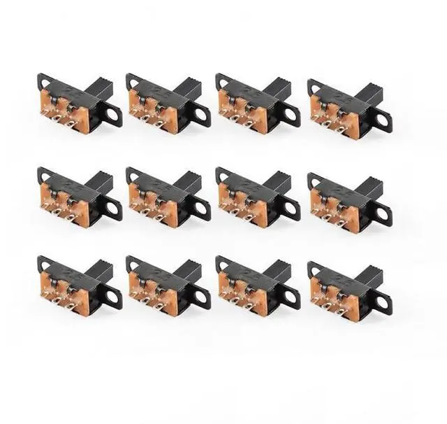 Main image of 200PCS 6MM Micro Miniature Slide Switch 50V 0.5A DC G6 1P2T SPDT ON/Off Latching Toggle Switch SS12F15 for DIY Power Electronic Projects