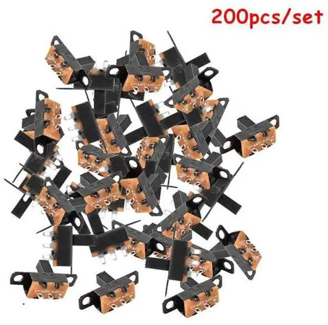 Alt view image 2 of 5 - 200PCS 6MM Micro Miniature Slide Switch 50V 0.5A DC G6 1P2T SPDT ON/Off Latching Toggle Switch SS12F15 for DIY Power Electronic Projects