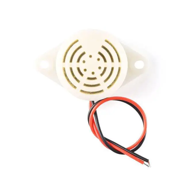 Alt view image 4 of 5 - 10pcs 3015 with Wire Active Piezoelectric Buzzer DC3-24V White High Decibel Alarm Buzzer SFM-27