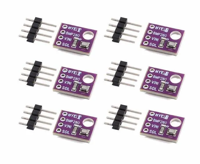 Main image of 6pcs BMP280 Digital Barometric Pressure and Temperature Sensor Module, 5 V Input, I2C SPI Interface