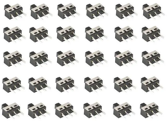 Main image of 50PCS SS12D10 High Knob Vertical Slide Toggle Switch Micro Mini 3 Pin 2 Position 1P2T SPDT Pitch 4.7MM Handle High 5mm Slide Switch