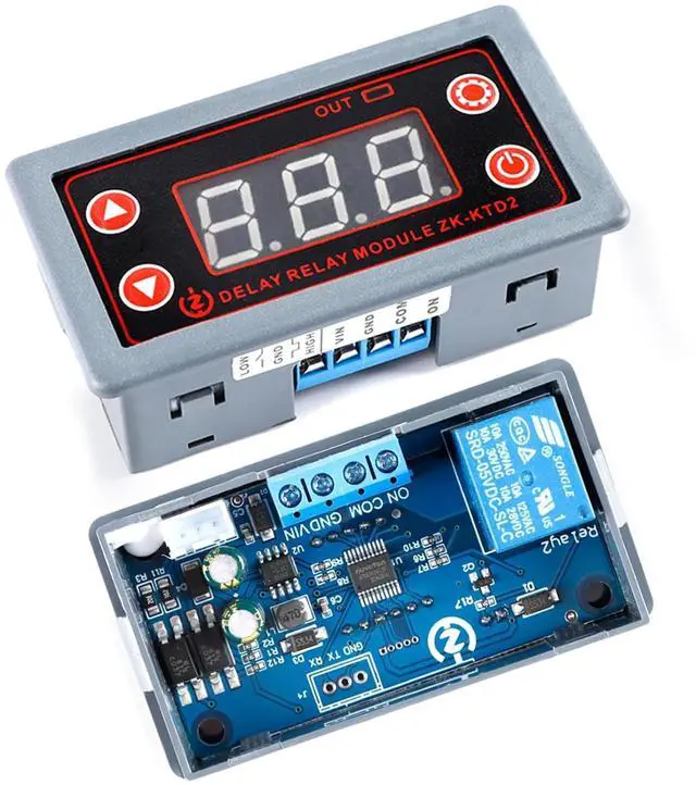 Main image of ZK-KTD2 DC 5-30V Delay Relay Module, 5A Multi-Function Timer for Industrial Automation, Compatible with 5V 12V 24V Systems