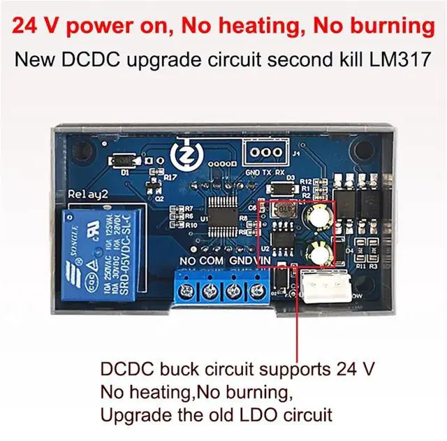 Alt view image 4 of 6 - ZK-KTD2 DC 5-30V Delay Relay Module, 5A Multi-Function Timer for Industrial Automation, Compatible with 5V 12V 24V Systems