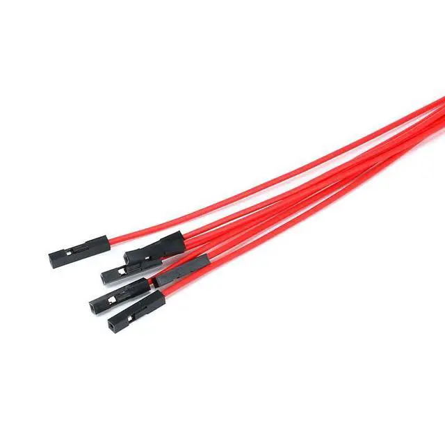 Alt view image 2 of 2 - 30Pcs 1P Female to Female Dupont Cable Black Double End 24AWG 25CM Rubber Case 2.54MM