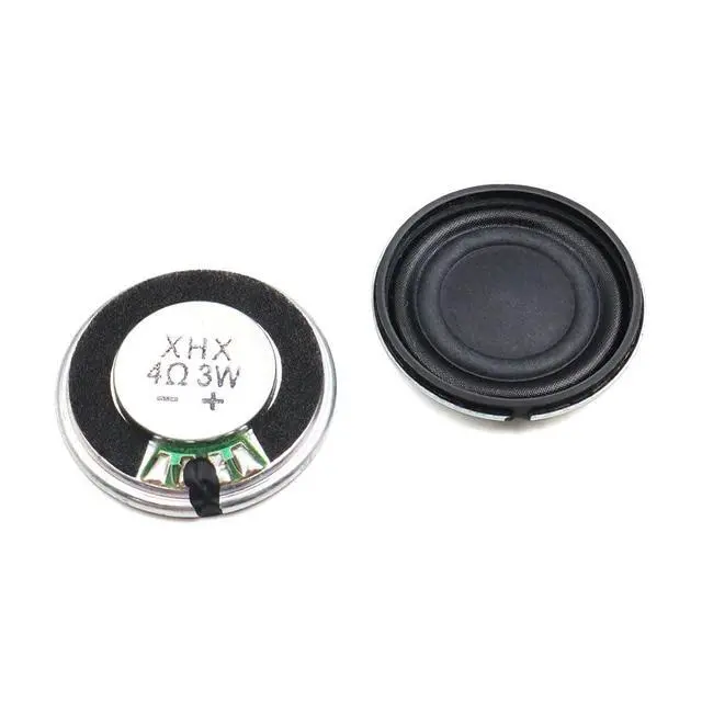 Alt view image 3 of 5 - 6pcs 28mm Iron Shell Inner Magnetic Mylar Speaker 4 Ohm 3W Round Toy Audio Driver