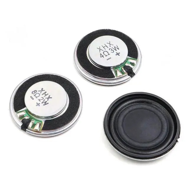 Alt view image 5 of 5 - 6pcs 28mm Iron Shell Inner Magnetic Mylar Speaker 4 Ohm 3W Round Toy Audio Driver