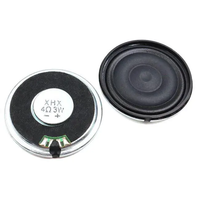 Alt view image 3 of 5 - 6pcs 40mm Iron Shell Inner Magnetic Composite Film Speaker 4 Ohm 3W Round Mylar Toy Horn