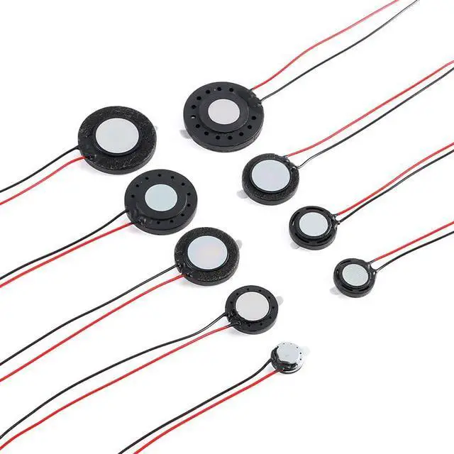 Alt view image 3 of 4 - 20pcs 20mm Ultra-Thin Speaker 8 1W Plastic Magnet Mini Speaker with Cable