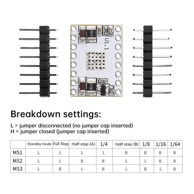 Alt view image 6 of 7 - TB67S109 Stepper Motor Driver Module, 9-50V 4A, for 42/57 Motors Control Drive Integrated Board