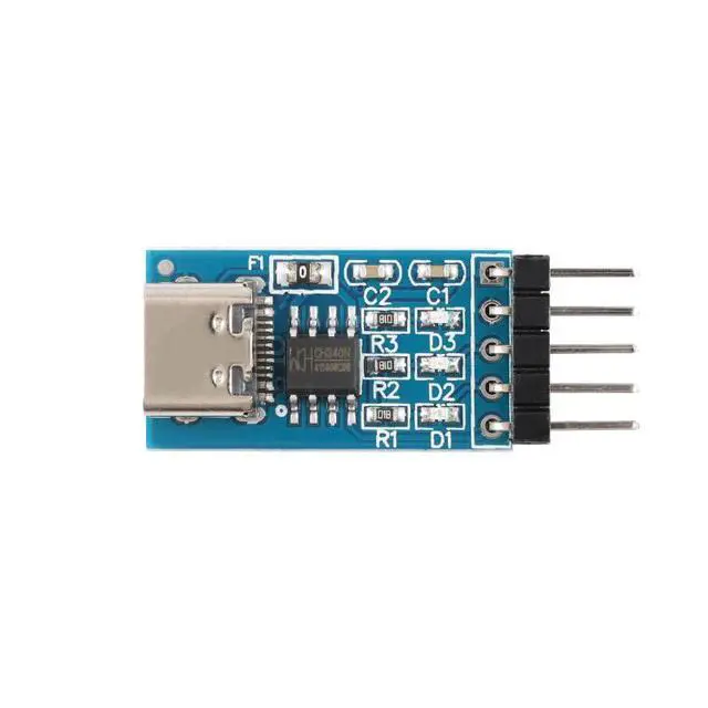Alt view image 4 of 6 - 5PCS Type C USB to TTL Serial Port CH340N Module 5V Upgrade MCU Download Brush line HW-234