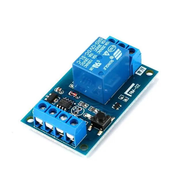 Alt view image 3 of 5 - 12V Bistable Relay Module Single Key Switch for Automotive Tuning Self-Locking One Touch Start-Stop Button