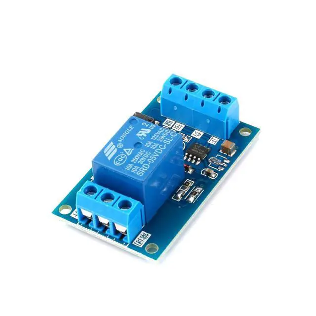 Alt view image 2 of 5 - 5V Bistable Relay Module Single Key Switch for Automotive Tuning Self-Locking One Touch Start-Stop Button