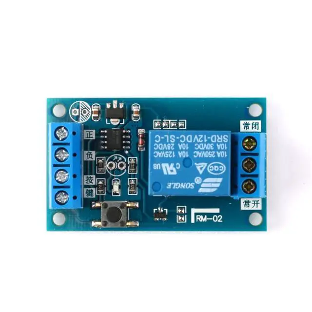 Alt view image 4 of 5 - 12V Bistable Relay Module Single Key Switch for Automotive Tuning Self-Locking One Touch Start-Stop Button