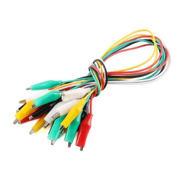 Alt view image 5 of 5 - Alligator Clip Test Leads, 50cm Colorful Dual-Ended Crocodile Clips, Wire Jumpers with 5 Colors, Set of 10, Electrical Clips for Electronic Experiments, Circuit Testing Connections