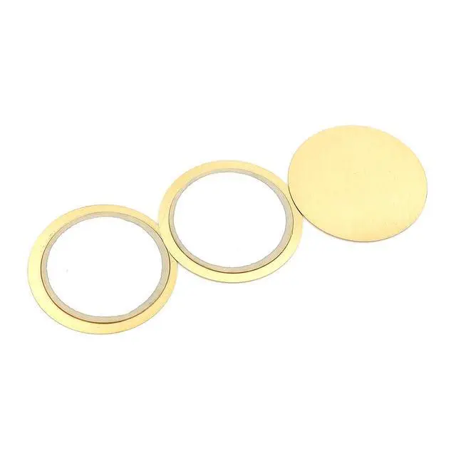 Alt view image 2 of 5 - 30pcs 23mm Copper Plate Piezoelectric Ceramic Buzzer Element for Electronic Devices