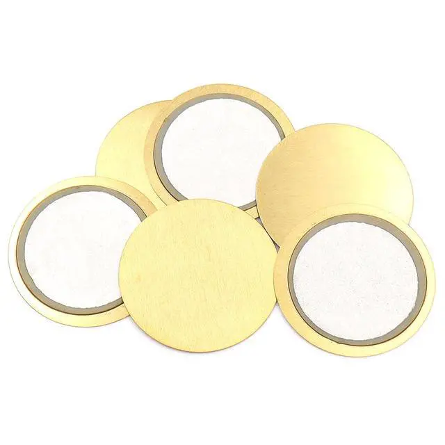 Alt view image 4 of 5 - 30pcs 23mm Copper Plate Piezoelectric Ceramic Buzzer Element for Electronic Devices