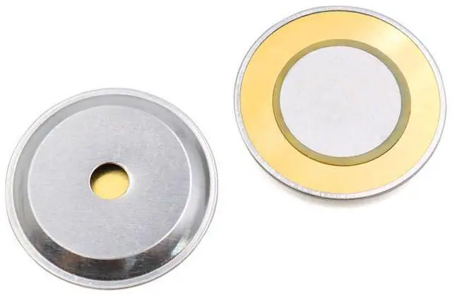 Main image of 30pcs 27mm Copper Plate with Aluminum Casing Piezoelectric Buzzer Sound Cavity Disc for Acoustic Microphone Pickup