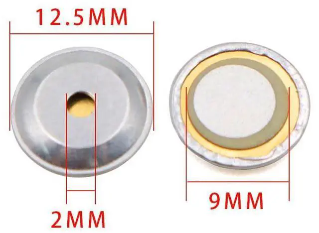 Alt view image 2 of 3 - 30pcs 12mm Copper Plate Piezo Buzzer Disc Acoustic Transducer for DIY Audio Projects