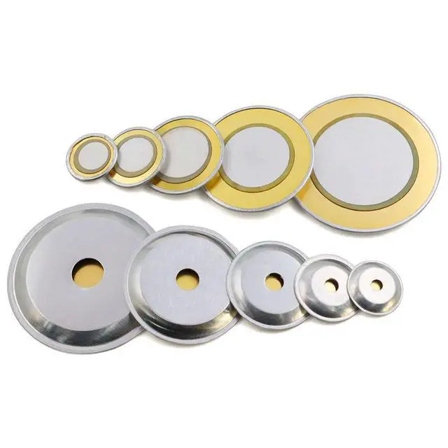 Alt view image 3 of 3 - 30pcs 15mm Copper Plate with Aluminum Casing Piezo Disc Speaker Audio Sensor