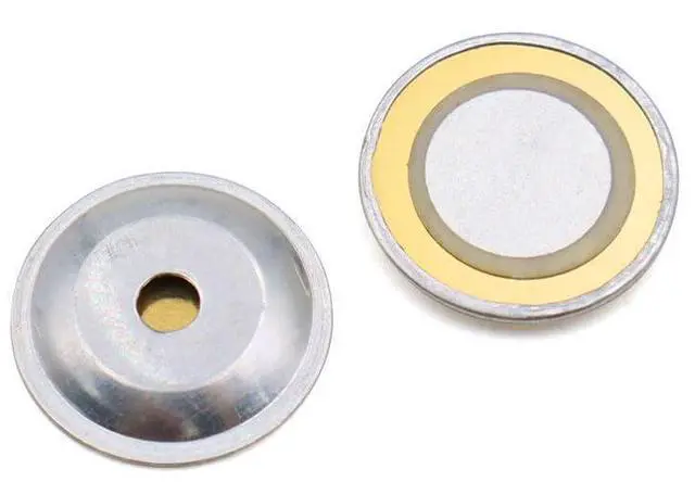 Main image of 30pcs 15mm Copper Plate with Aluminum Casing Piezo Disc Speaker Audio Sensor
