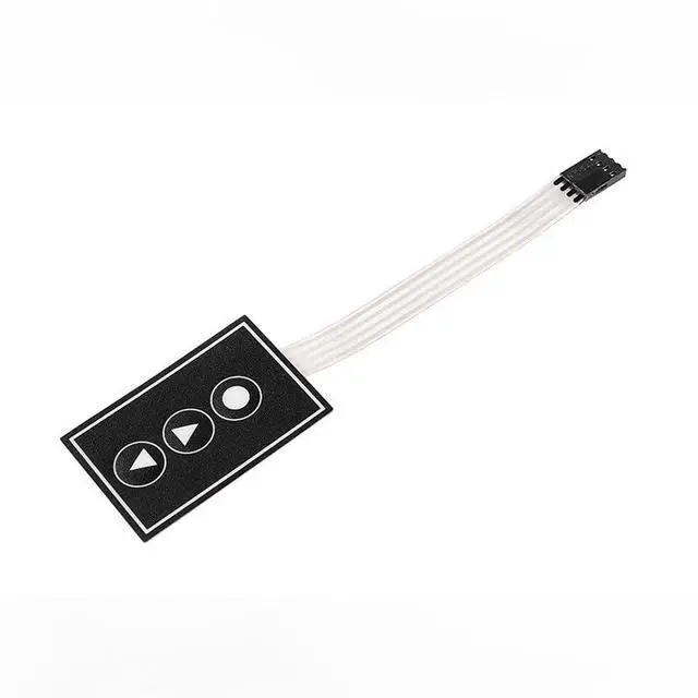 Alt view image 2 of 5 - 3Pcs 1x3 Matrix Membrane Switch 3Key Membrane Switch Keypad Keyboard PVC PET Control Panel Switch 36*55mm 4Pin DIY Accessory for Arduino
