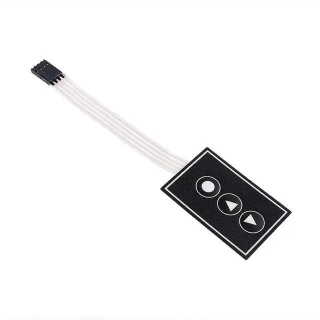 Alt view image 3 of 5 - 3Pcs 1x3 Matrix Membrane Switch 3Key Membrane Switch Keypad Keyboard PVC PET Control Panel Switch 36*55mm 4Pin DIY Accessory for Arduino