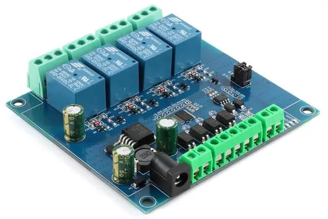 Main image of Modbus-Rtu 7-24V 4 Channel Relay Module Switch Modbus RTU Switch Input Output 5V RS485 TTL Communication Anti-Reverse Connection