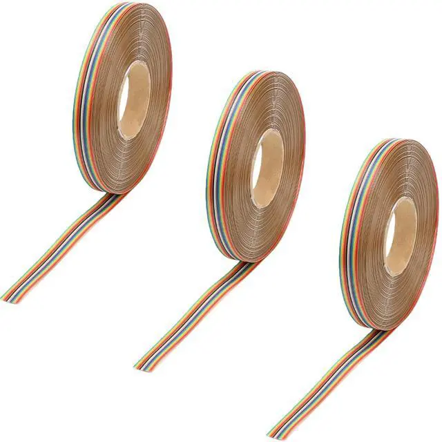 Main image of 3pcs 16P Multicolored Dupont Jumper Ribbon 1M/3.3Ft Cables for Arduino Breadboard Projects