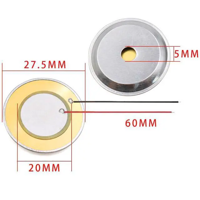 Alt view image 2 of 5 - 30mm Copper Plate Piezo Disc Transducer for Drum Trigger Guitar Pickup Acoustic Sensor