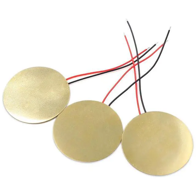 Alt view image 4 of 5 - 30pcs 31mm Copper Plate Wired Lead Piezoelectric Ceramic Buzzer Disc for Drum Triggers Microphone Trigger CBG Guitar